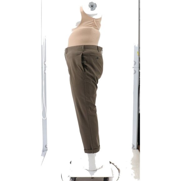 NWT LANDS' END SLIM NO IRON CHINO PANTS COLOR LAVA BROWN 32X34 - Picture 2 of 6